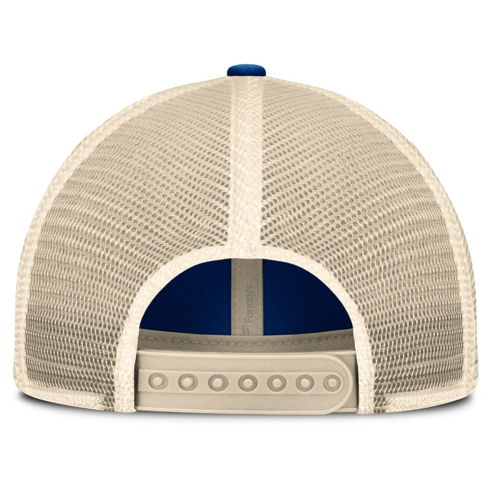 Chicago Cubs Cooperstown Collection Eastbound Mesh Adjustable Hat - Royal/Natural