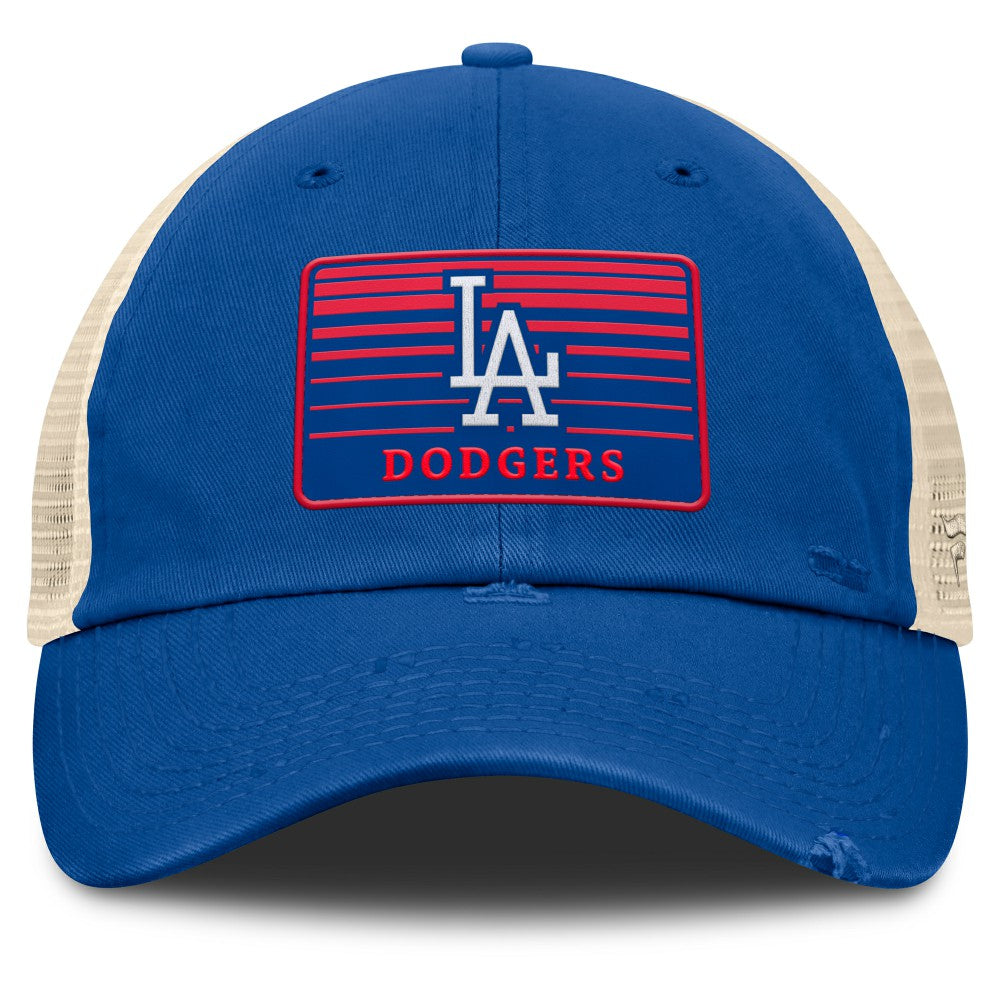 Los Angeles Dodgers Cooperstown Collection Eastbound Mesh Adjustable Hat - Royal/Natural