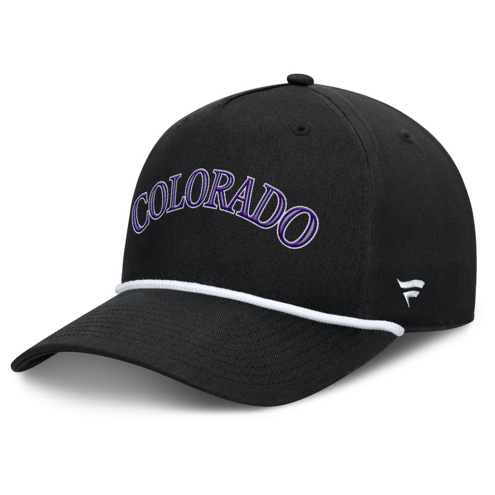Colorado Rockies Clubhouse Foul Ball A-Frame Adjustable Hat - Black