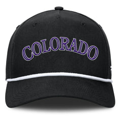 Colorado Rockies Clubhouse Foul Ball A-Frame Adjustable Hat - Black