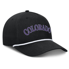 Colorado Rockies Clubhouse Foul Ball A-Frame Adjustable Hat - Black