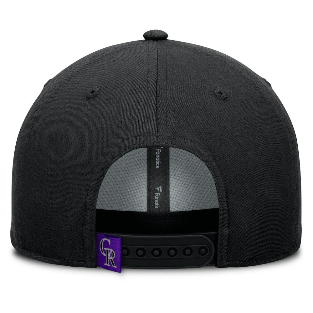 Colorado Rockies Clubhouse Foul Ball A-Frame Adjustable Hat - Black