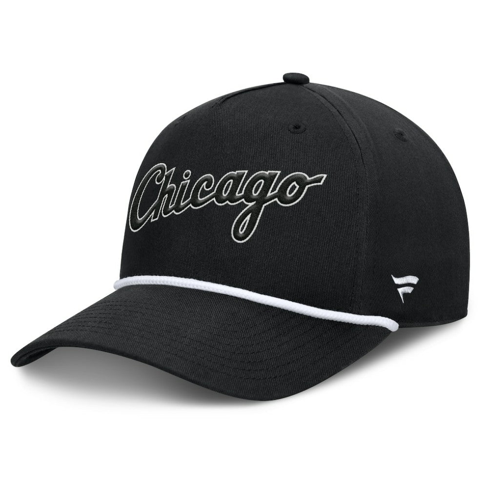Chicago White Sox Clubhouse Foul Ball A-Frame Adjustable Hat - Black