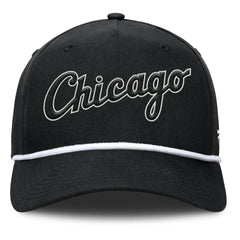 Chicago White Sox Clubhouse Foul Ball A-Frame Adjustable Hat - Black