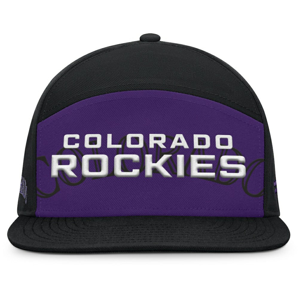 Colorado Rockies Clubhouse Splitter Snapback Hat - Black/Purple