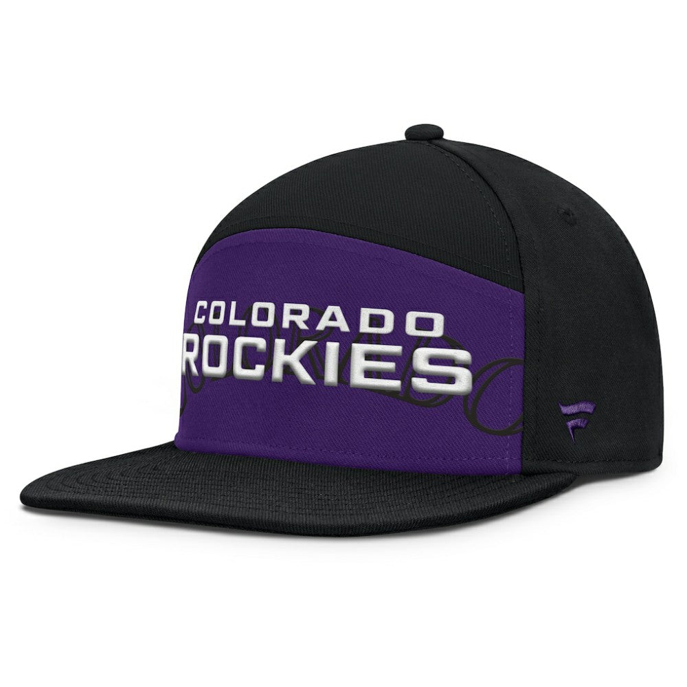 Colorado Rockies Clubhouse Splitter Snapback Hat - Black/Purple