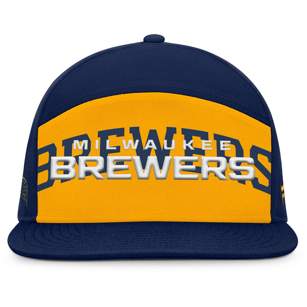 Milwaukee Brewers Clubhouse Splitter Snapback Hat - Navy/Gold