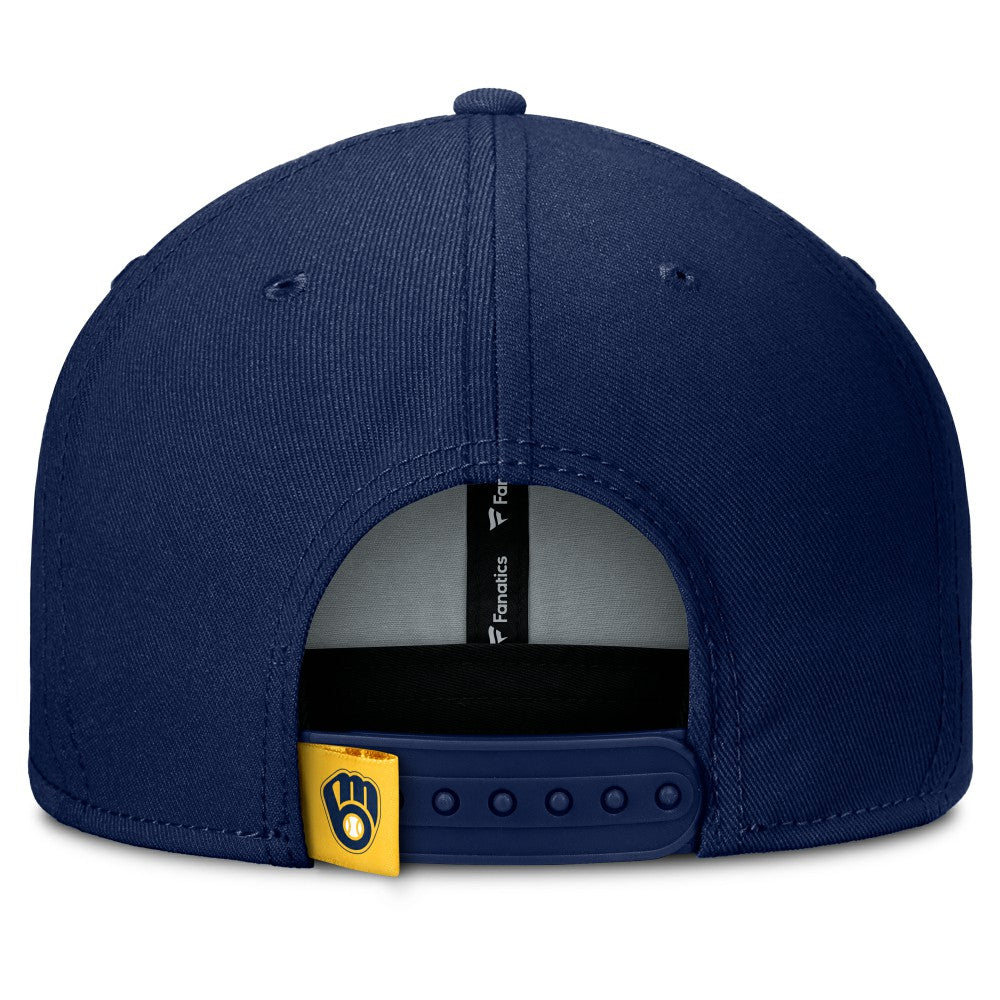 Milwaukee Brewers Clubhouse Splitter Snapback Hat - Navy/Gold