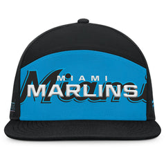 Miami Marlins Clubhouse Splitter Snapback Hat - Black/Blue