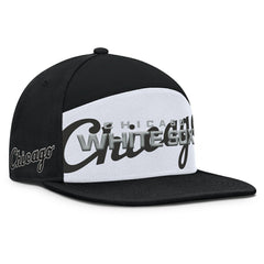 Chicago White Sox Clubhouse Splitter Snapback Hat - Black/White