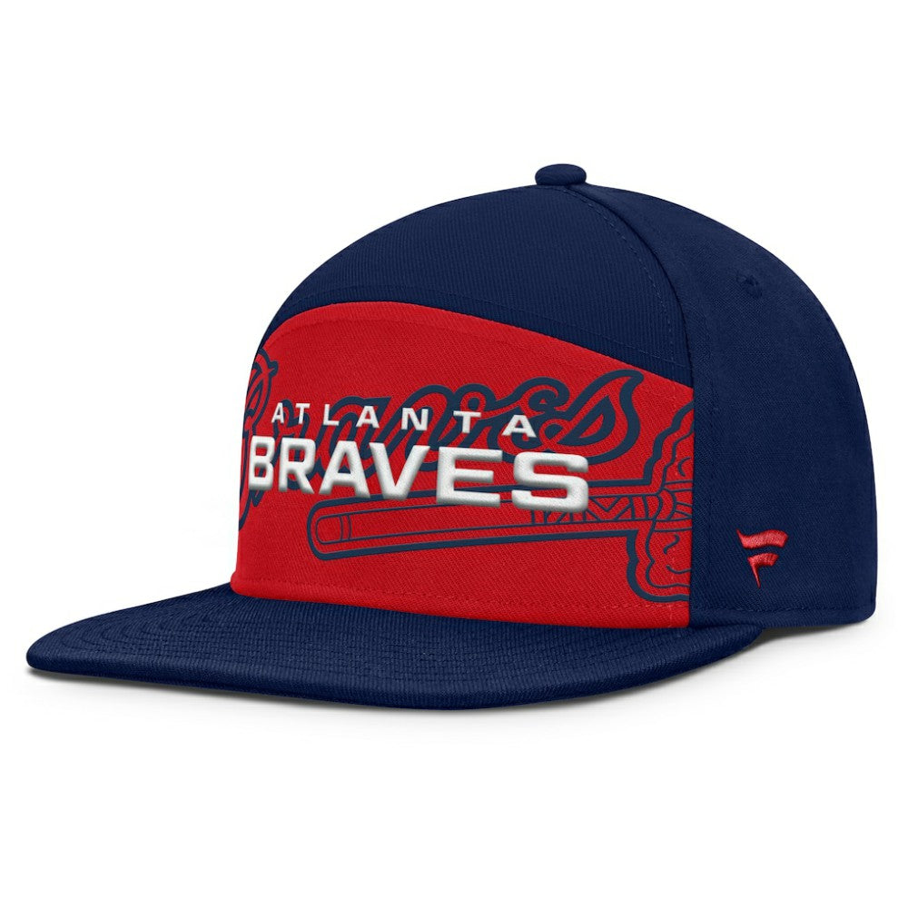 Atlanta Braves Clubhouse Splitter Snapback Hat - Navy/Red