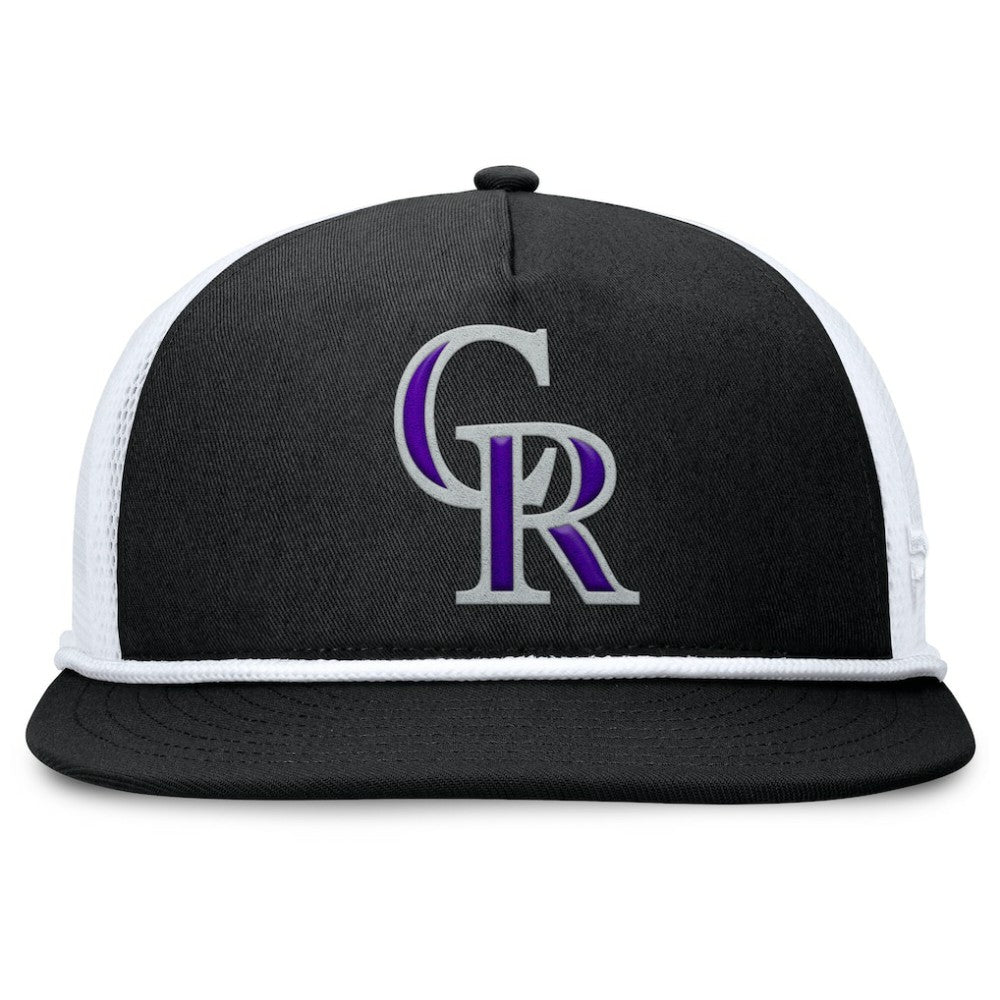 Colorado Rockies Clubhouse Change Up Snapback Hat - Black/White