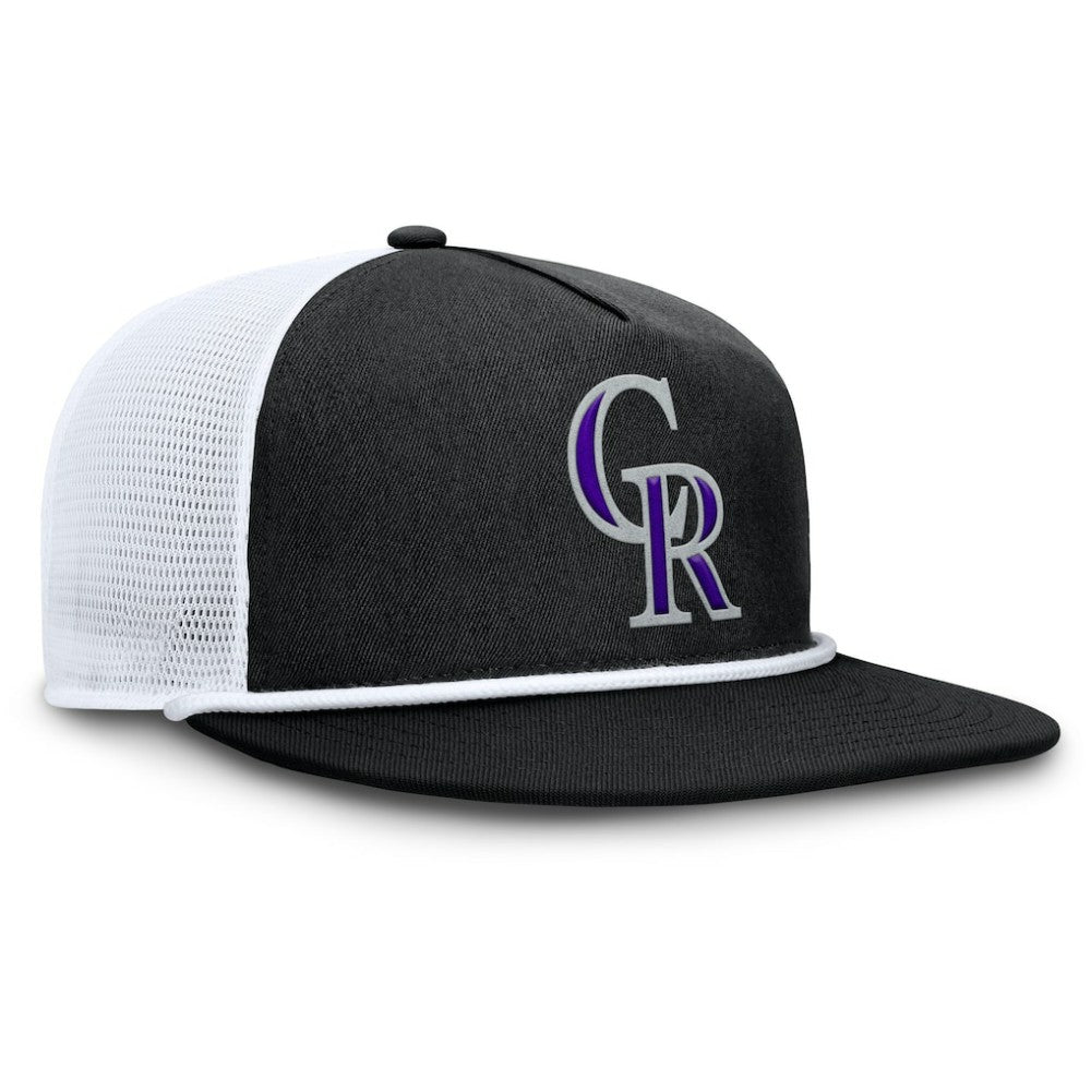 Colorado Rockies Clubhouse Change Up Snapback Hat - Black/White