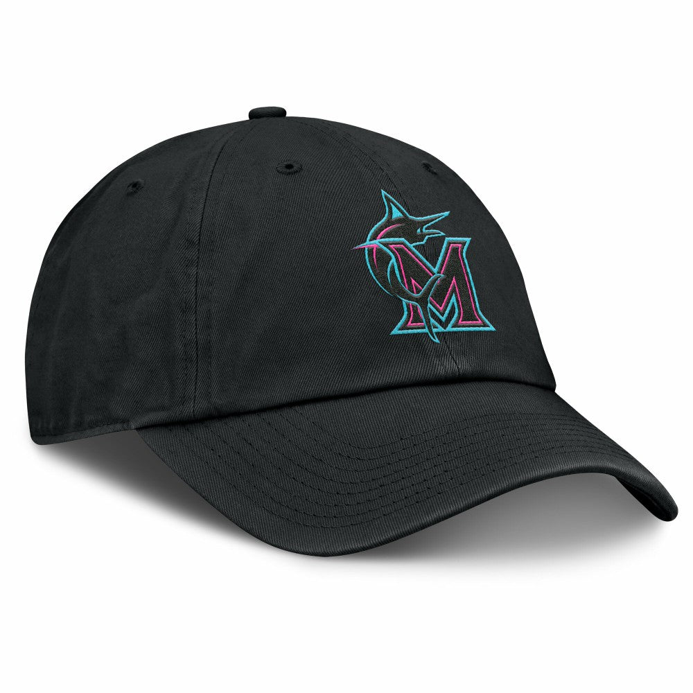 Miami Marlins Unisex 2025 City Connect Club Adjustable Hat - Black | Nike