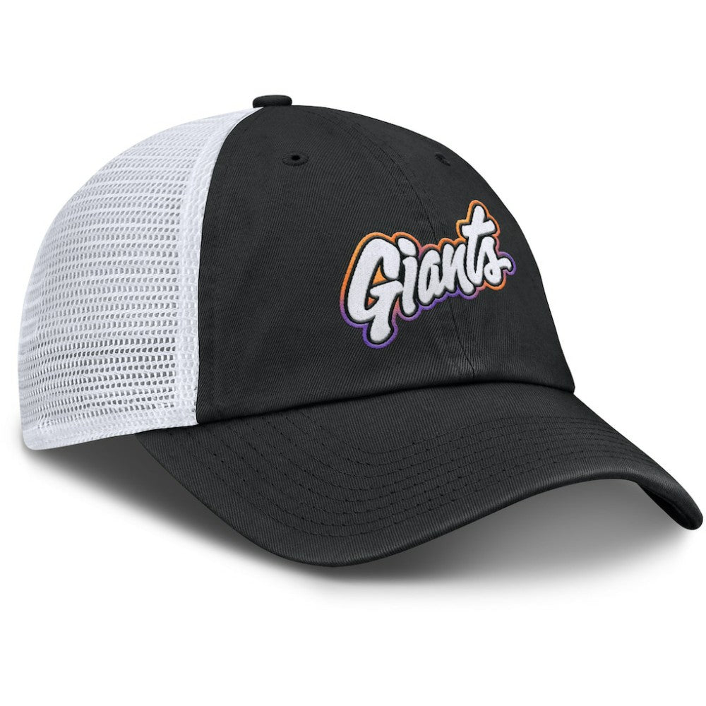 San Francisco Giants Unisex 2025 City Connect Club Adjustable Trucker Hat -  Black/White | Nike