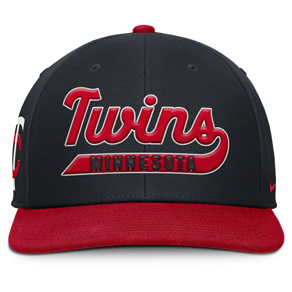 Minnesota Twins Pro Performance Snapback Hat - Navy/Red | Nike