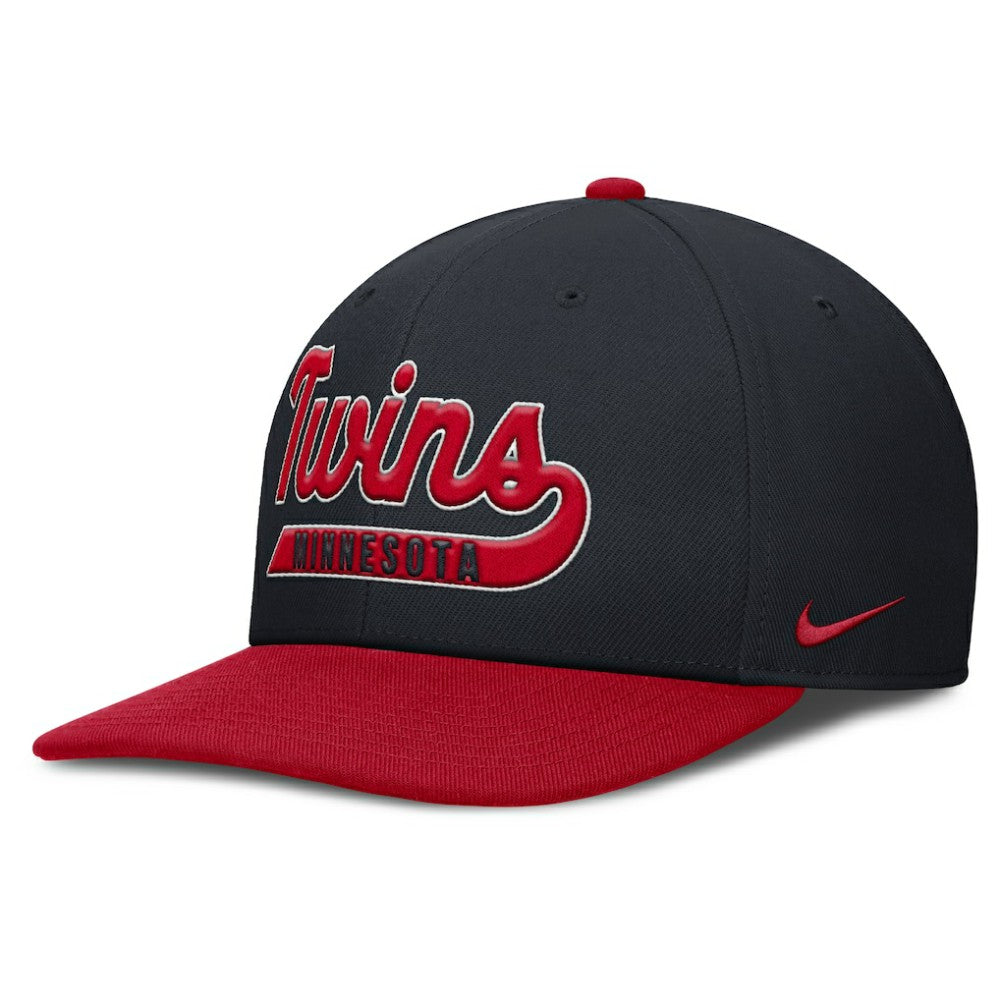 Minnesota Twins Pro Performance Snapback Hat - Navy/Red | Nike