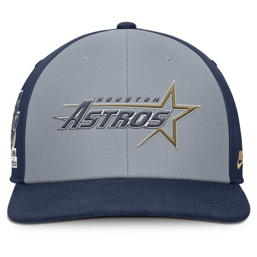 Houston Astros Pro Performance Snapback Hat - Gray/Navy | Nike