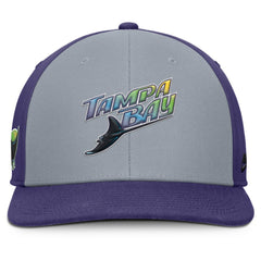 Tampa Bay Rays Pro Performance Snapback Hat - Gray/Purple | Nike