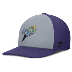 Tampa Bay Rays Pro Performance Snapback Hat - Gray/Purple | Nike