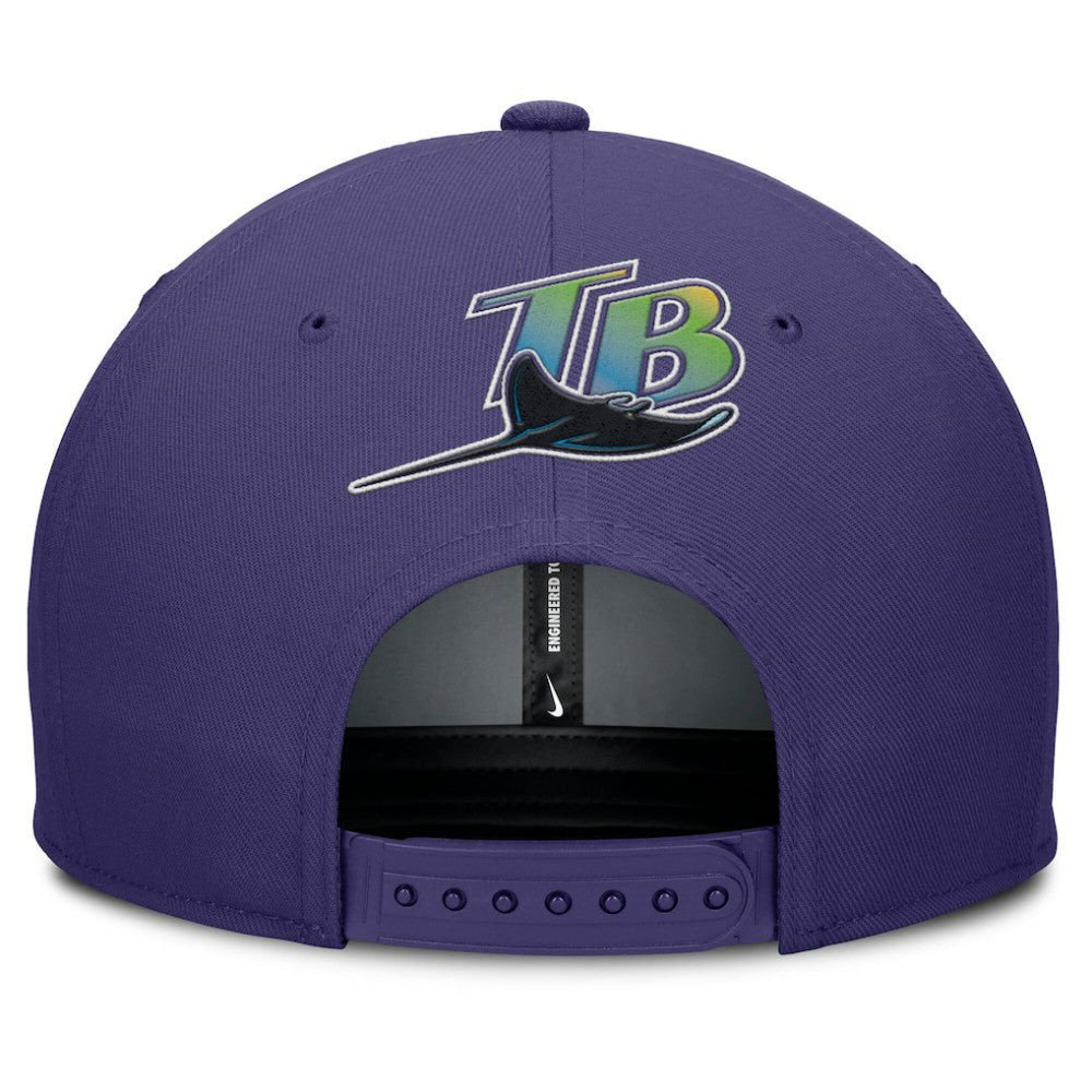 Tampa Bay Rays Pro Performance Snapback Hat - Gray/Purple | Nike