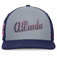 Atlanta Braves Pro Performance Snapback Hat - Gray/Royal | Nike