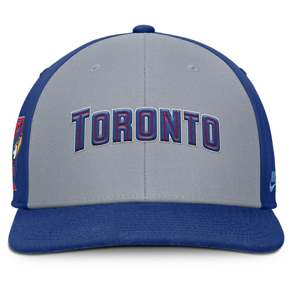 Toronto Blue Jays Pro Performance Snapback Hat - Gray/Royal | Nike