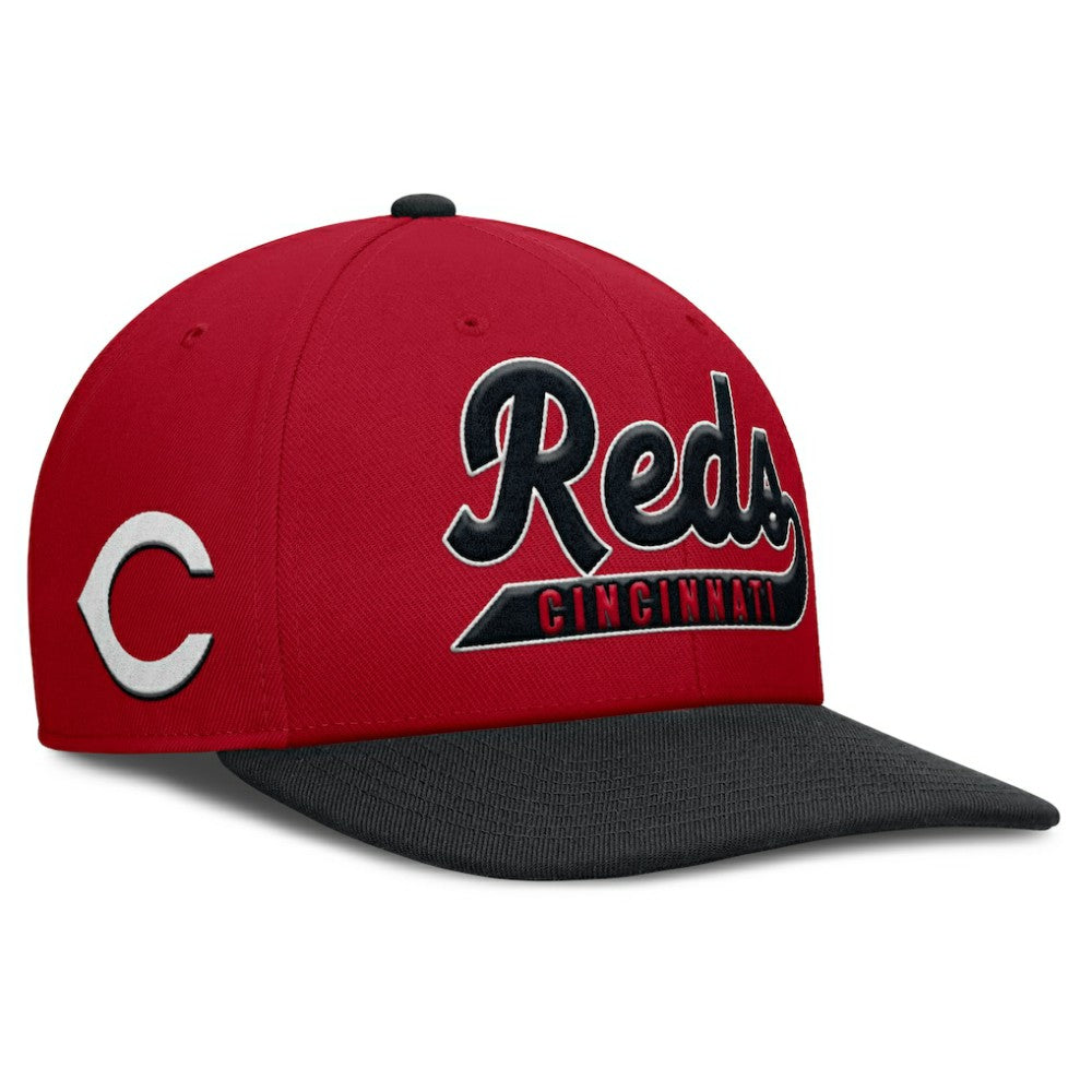 Cincinnati Reds Pro Performance Snapback Hat - Red/Black | Nike
