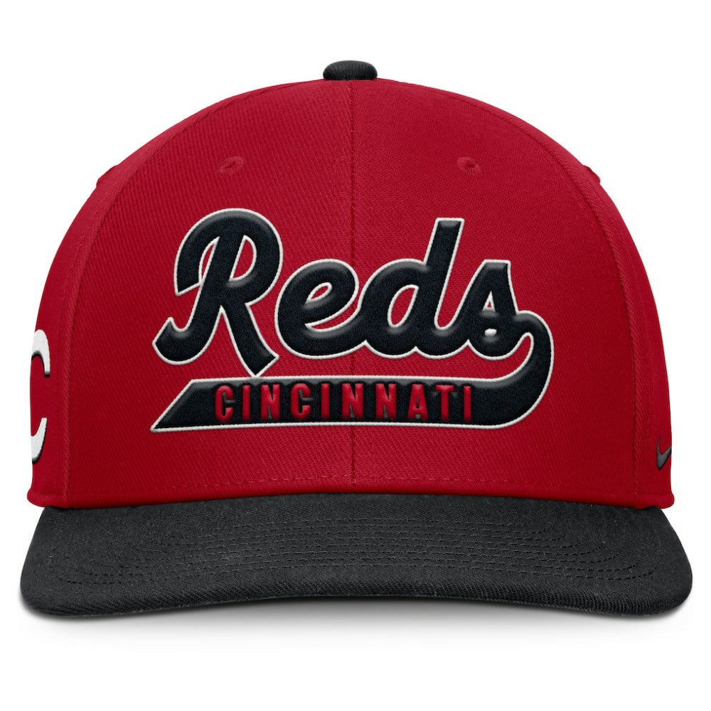 Cincinnati Reds Pro Performance Snapback Hat - Red/Black | Nike