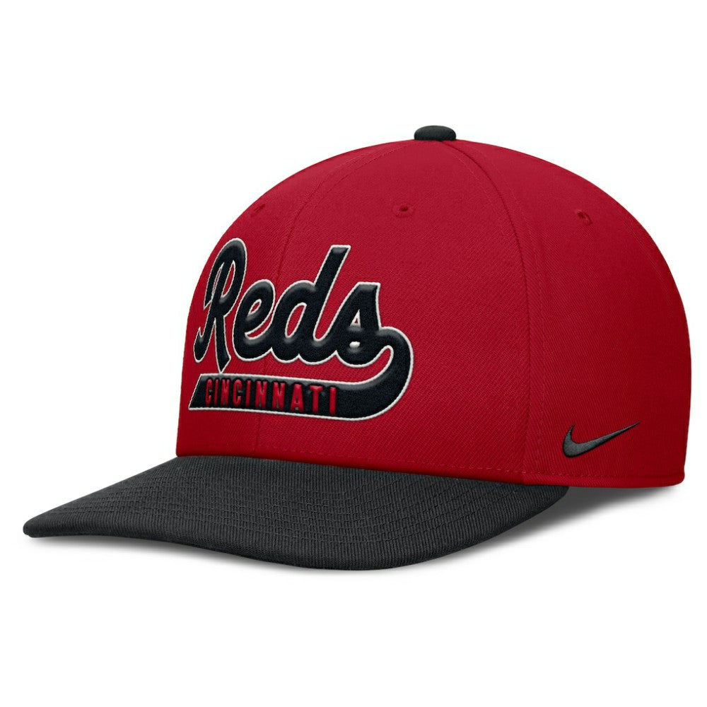 Cincinnati Reds Pro Performance Snapback Hat - Red/Black | Nike