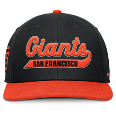 San Francisco Giants Pro Performance Snapback Hat - Black/Orange | Nike