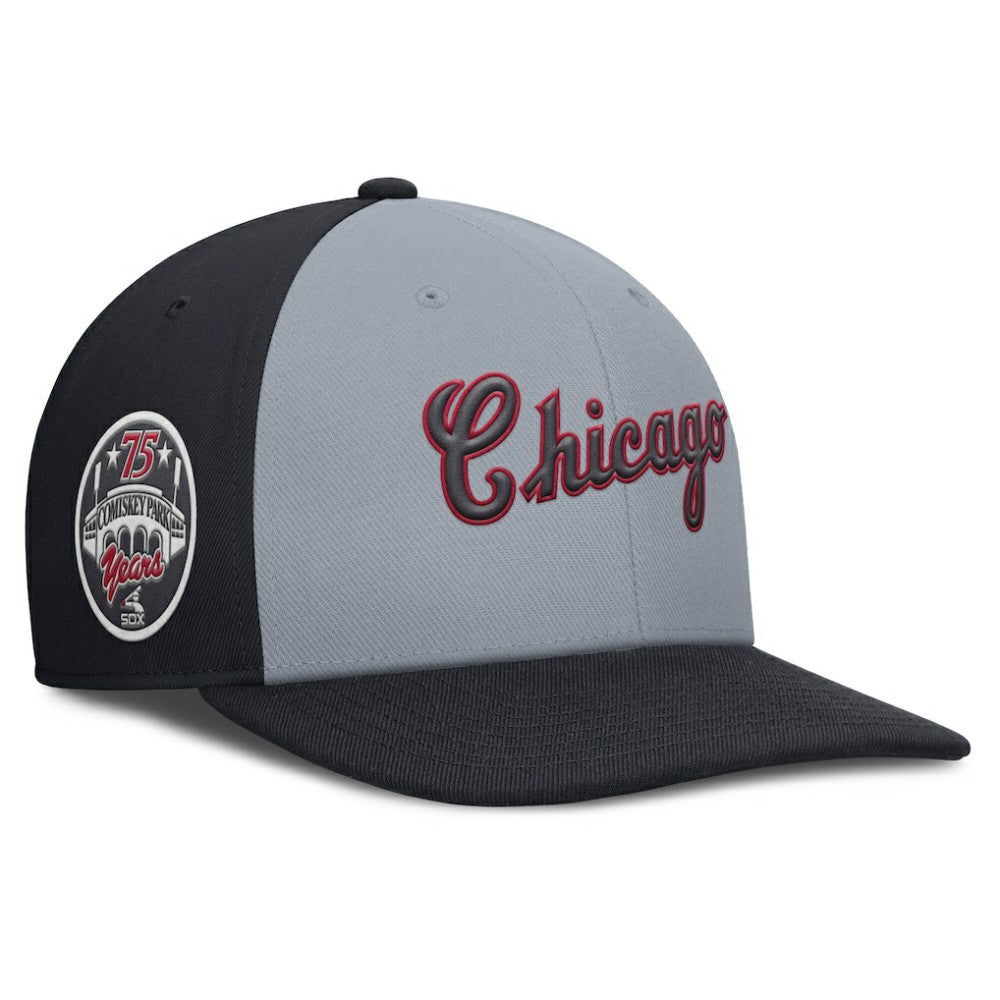 Chicago White Sox Pro Performance Snapback Hat - Gray/Navy | Nike
