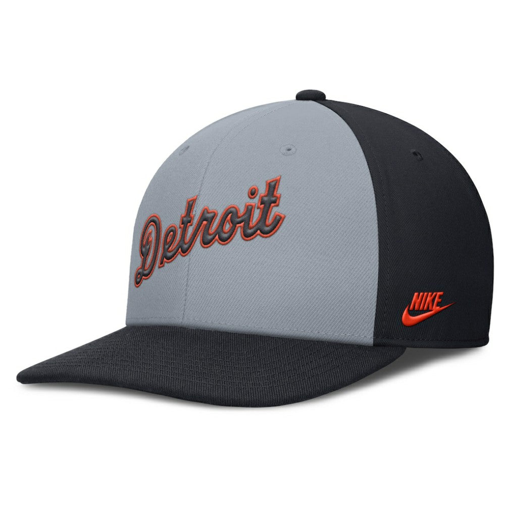 Detroit Tigers Pro Performance Snapback Hat - Gray/Navy | Nike