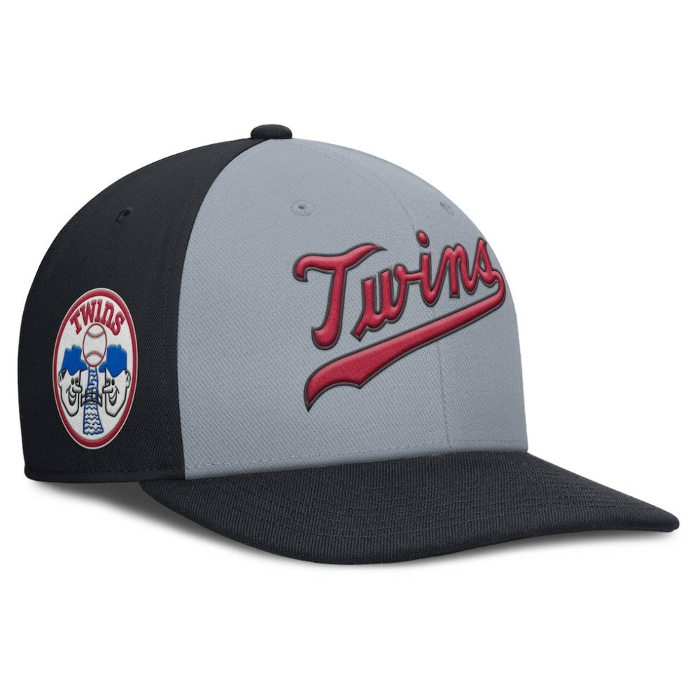 Minnesota Twins Pro Performance Snapback Hat - Gray/Navy | Nike