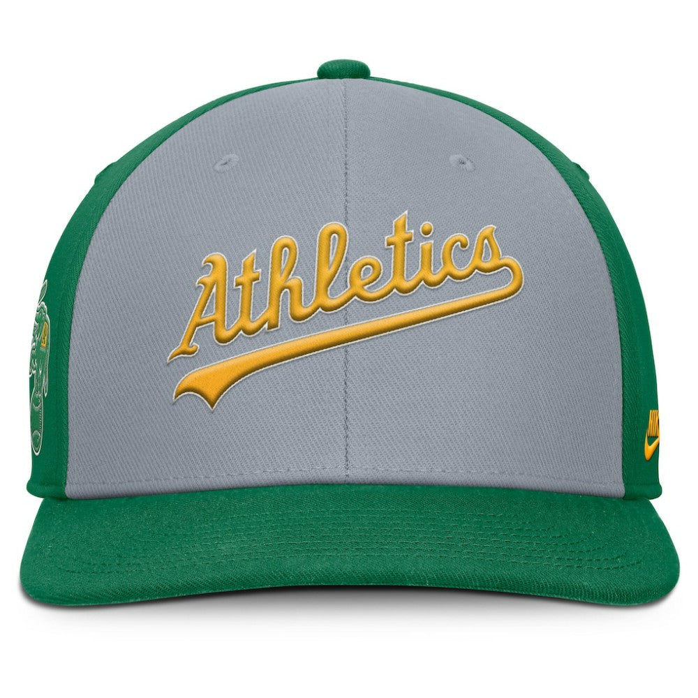 Athletics Pro Performance Snapback Hat - Gray/Green | Nike