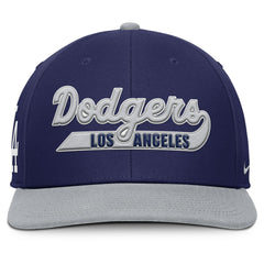 Los Angeles Dodgers Pro Performance Snapback Hat - Navy/Gray | Nike