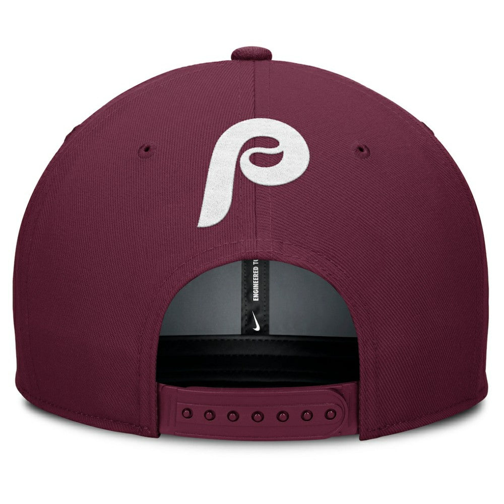 Philadelphia Phillies Pro Performance Snapback Hat - Gray/Burgundy | Nike