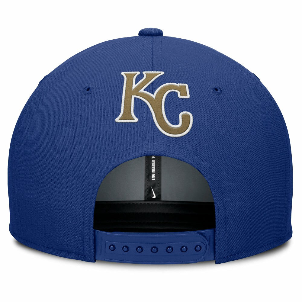 Kansas City Royals Pro Performance Snapback Hat - Gray/Royal | Nike