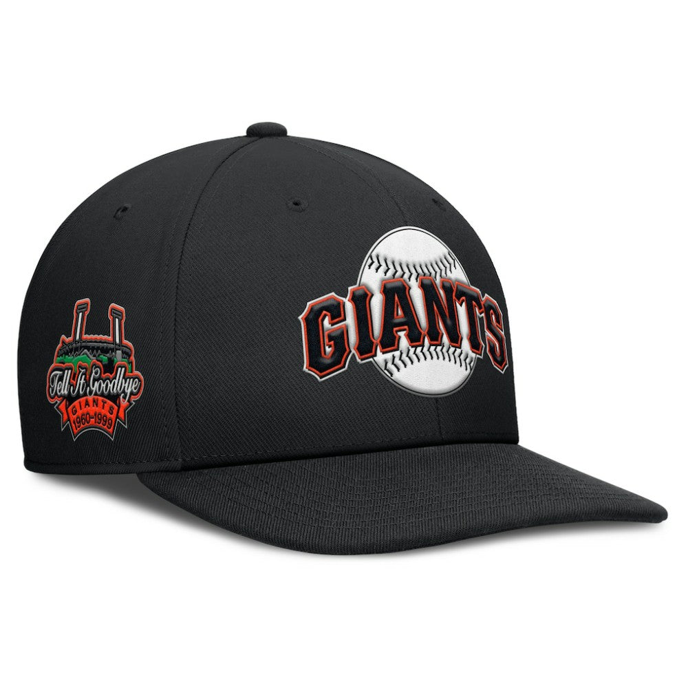 San Francisco Giants Pro Performance Snapback Hat - Black | Nike