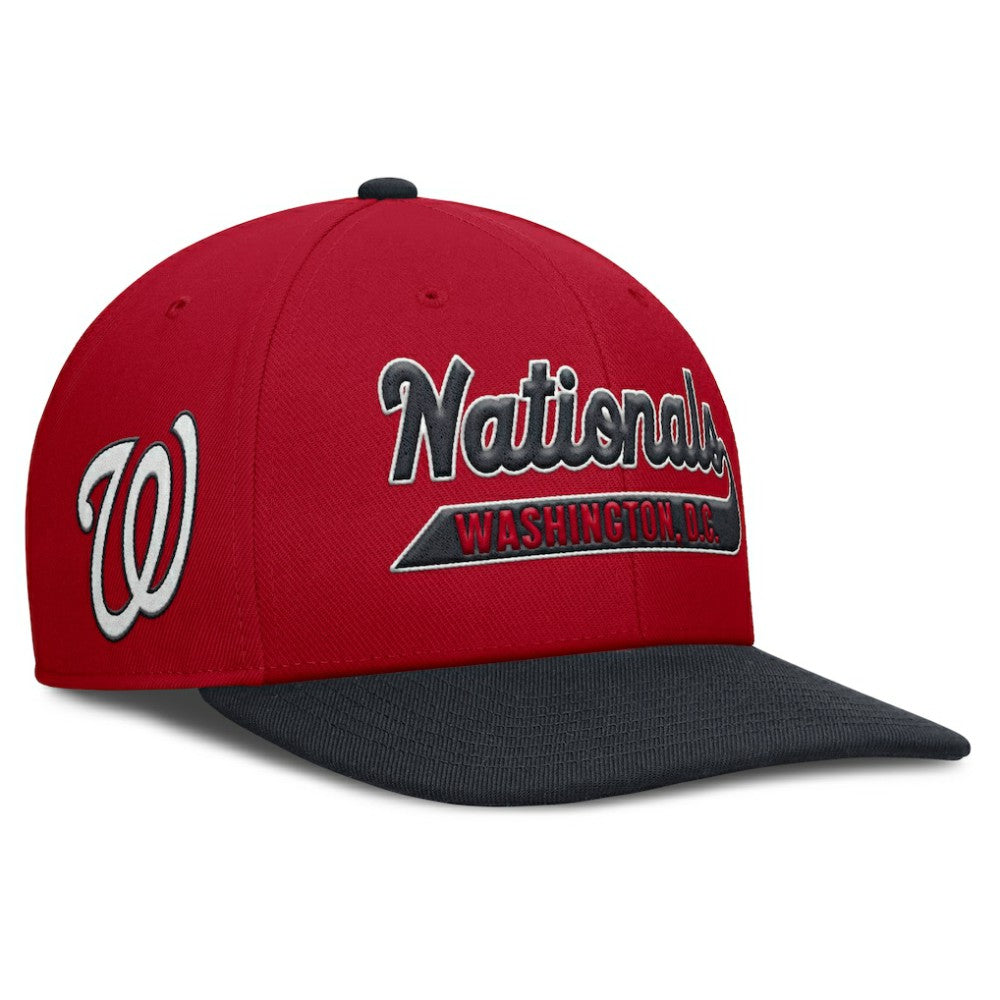 Washington Nationals Pro Performance Snapback Hat - Red/Navy | Nike