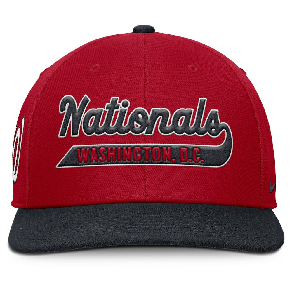 Washington Nationals Pro Performance Snapback Hat - Red/Navy | Nike