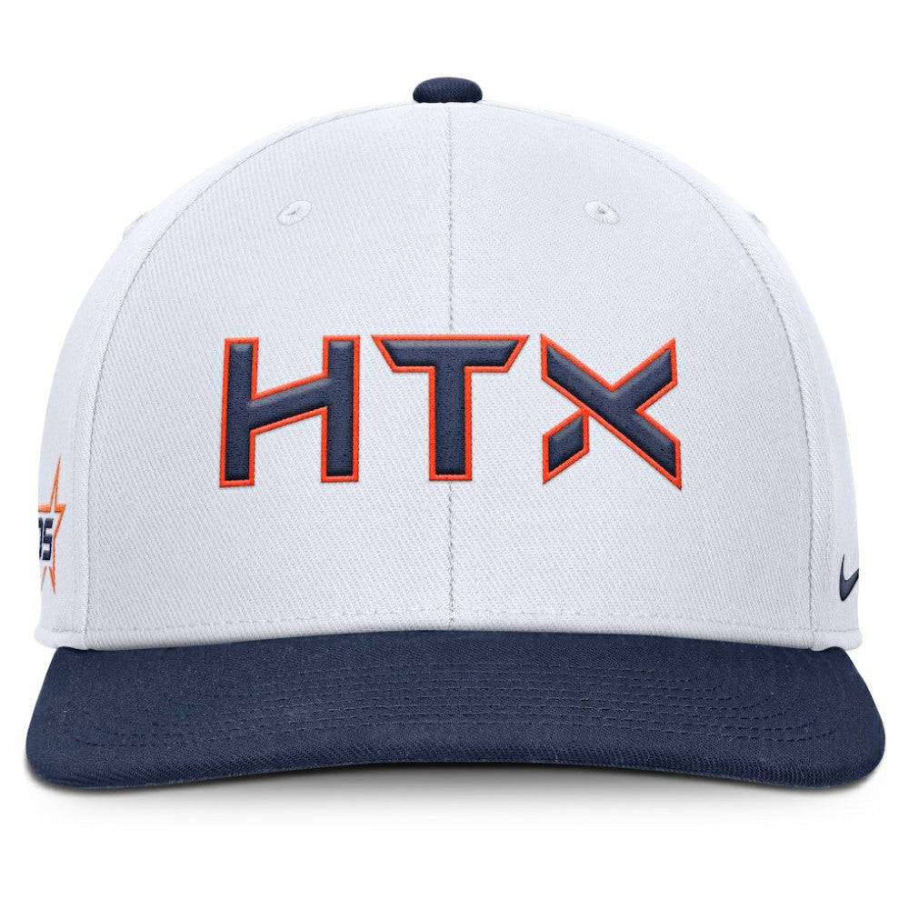 Houston Astros 2025 City Connect Pro Performance Snapback Hat - White/Navy | Nike