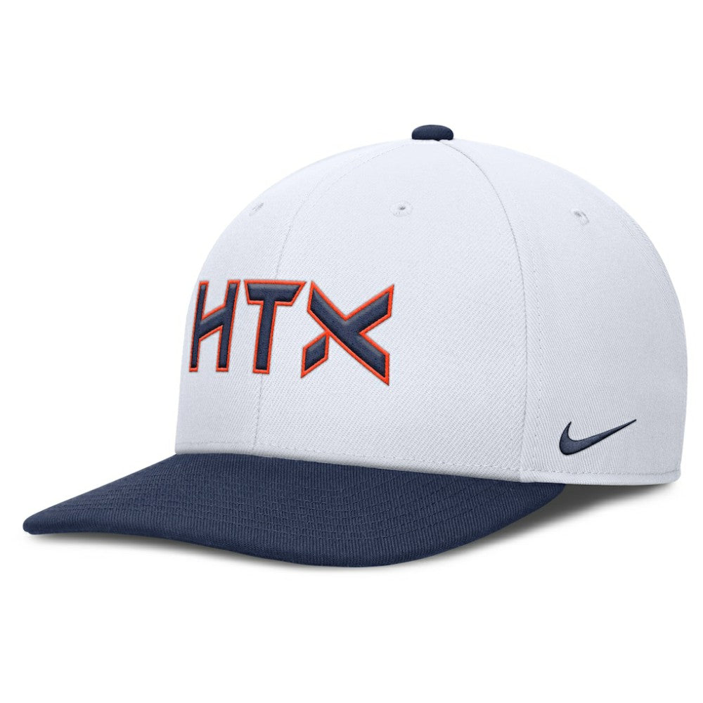Houston Astros 2025 City Connect Pro Performance Snapback Hat - White/Navy | Nike