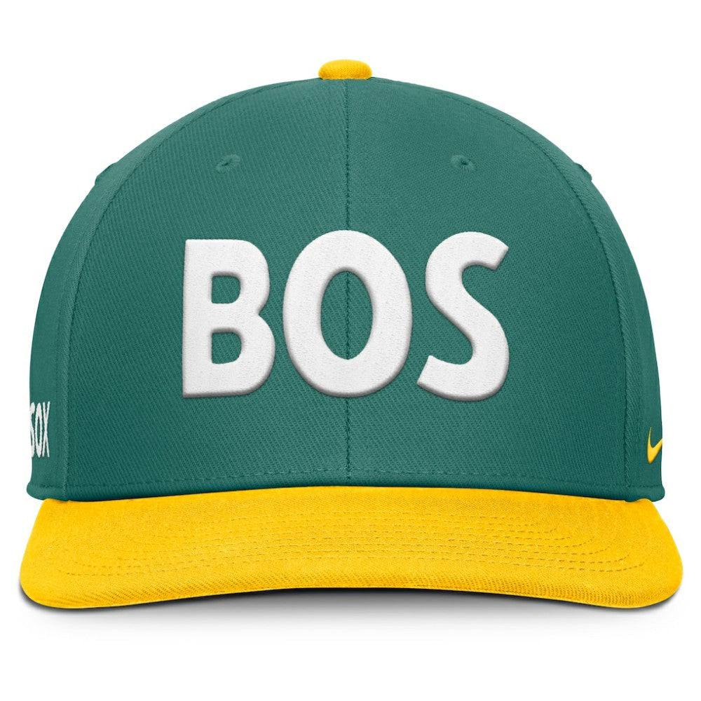 Boston Red Sox 2025 City Connect Pro Performance Snapback Hat - Green/Yellow | Nike