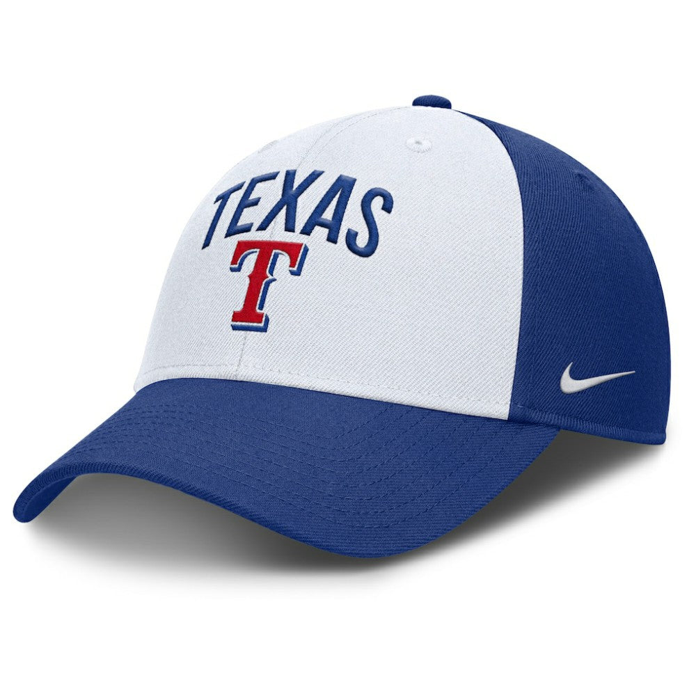 Texas Rangers Club Performance Adjustable Hat - White/Royal | Nike