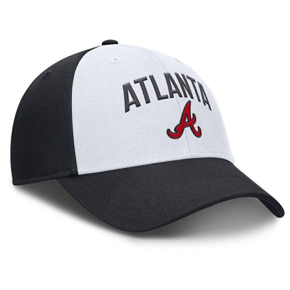 Atlanta Braves Club Performance Adjustable Hat - White/Navy | Nike