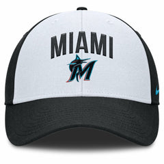 Miami Marlins Club Performance Adjustable Hat - White/Black | Nike