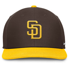 San Diego Padres Pro Performance Snapback Hat - Brown/Gold | Nike