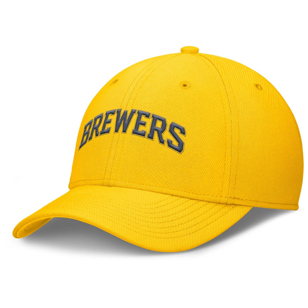 Milwaukee Brewers Rise Performance Flex Hat - Gold | Nike