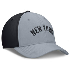 New York Yankees Rise Swoosh Performance Flex Hat - Gray/Navy | Nike